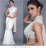 Bollywood Mouni roy white net Ready to wear saree