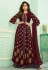 Shamita shetty brown georgette embroidered jacket style suit 7136