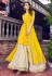 Yellow tussar sharara suit with jacket 6405