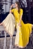 Yellow tussar sharara suit with jacket 6405