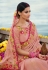 Pink barfi silk embroidered saree with blouse Palash9036