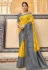 Yellow silk saree with blouse 3302
