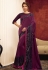 Purple lycra saree with blouse 11317
