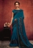 Blue lycra festival wear saree 11314