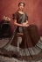 Brown lycra saree with blouse 11313