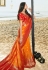Orange silk saree with blouse 90954