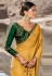 Yellow barfi silk party wear saree 80004