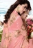 pink satin silk heavy embroidered saree 6201