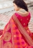 pink art silk traditional saree 10031