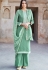 green shade muslin straight palazzo suit 1104