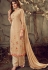 beige georgette straight palazzo suit 7186