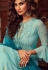 blue georgette embroidered palazzo suit 34001