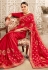 Red silk saree with blouse 2824
