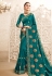 Teal silk festival wear saree 2825