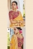 Yellow cotton jacquard saree with blouse 95781