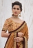 Mustard satin saree with blouse 2607
