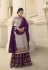 Lilac and purple chinon Indian Palazzo wedding suit