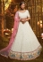 Off white georgette circular lehenga choli 3909