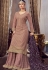 light mauve georgette embroidered palazzo suit 6164