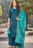 blue art silk khatli embroidered palazzo suit 1402