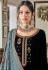 black velvet embroidered palazzo suit 9106