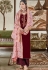 maroon velvet embroidered palazzo suit 9104
