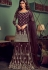 purple net embroidered pakistani palazzo suit 6606