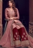 slaty pink maroon jacquard embroidered palazzo suit 6704