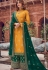 yellow green jacquard embroidered palazzo suit 6706
