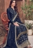 royal blue jacquard embroidered palazzo suit 6708