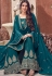 turquoise jacquard embroidered palazzo suit 6710