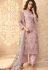 mauve net embroidered straight trouser suit 36003
