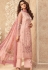 pink net embroidered straight trouser suit 36005