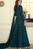 turquoise art silk embroidered long anarkali suit 9075