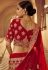 Red velvet bridal lehenga choli 4304