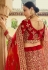 Red velvet circular lehenga choli 4305