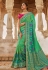 Green silk saree with blouse 13329