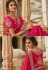 Magenta silk saree with blouse 13340
