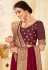 Magenta silk saree with blouse 1701