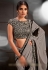 Grey silk georgette saree with blouse 21205