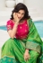 Green banarasi silk festival wear saree 10089