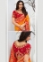 Orange banarasi silk saree with blouse 10102