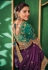 Kajal aggarwal purple art silk party wear saree 5158