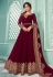 Shamita shetty maroon georgette bollywood anarkali suit 8341