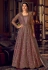 Light purple net embroidered long anarkali suit 6806