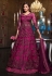 Magenta net embroidered indo western lehenga choli 4627