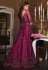 Magenta net embroidered indo western lehenga choli 4627