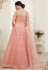 Pink net embroidered party wear lehenga choli 1009D