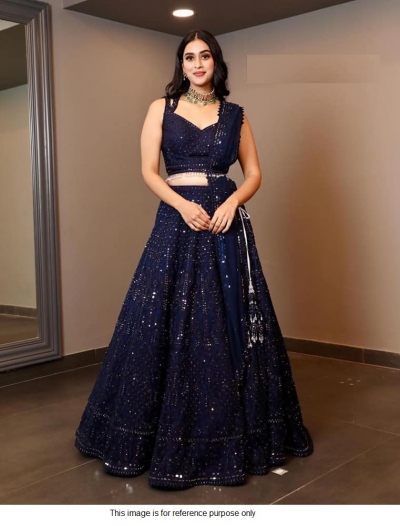 Bollywood Model blue georgette lehenga choli