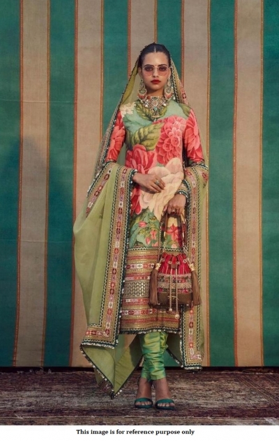 Bollywood Sabyasachi Inspired floral green churidar